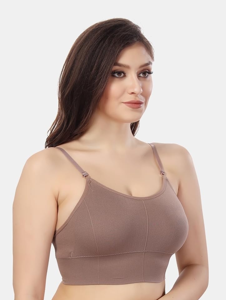 Image of Fabme Women's Seamless, Low Back, Cami-Bra