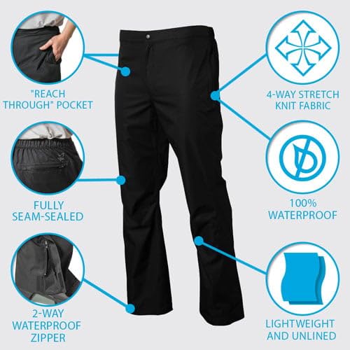 TGW Men's Waterproof Golf Rain Pants for Golfing2