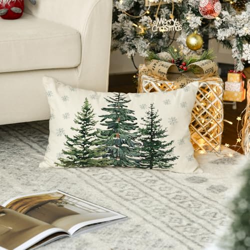 Avoincolorlifechristmastreessnowflakethrowpillowcover12x20inchwinterholidaycushioncasedecorationforsofacouch  Urban Country Home Decor Avoin colorlife christmas trees snowflake throw pillow cover 12 x 20 inch winter holiday cushion case decoration for sofa couch  urban country home decor