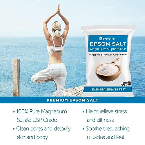 BEST MILEGA Epsom Salt For Pain Relief Epsom Salt For Foot Epsom Salt For Bath Epsom Salts For Feet Pain For Muscle Relief, Relieves Aches & Pain Epsom Bath Salt Crystal and... - Image 2