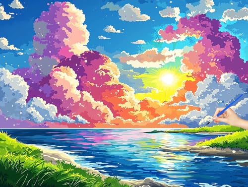 �������G ���i Paint by Numbers ���v �y�C���g�o�C�i���o�[ �����h��G �q�� ���S�� DIY �i���o�[�y�C���g ��H�| �G�� �|�p��h���� �A�N�����L�b�g ��l�̂��߂̃N���G�C�e�B�u�Ȏ �a�����v���[���g �z�[�� �I�t�B�X�̕Ǒ��� ��