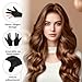 QFGasre 3 Finger Heat Resistant Gloves for Hair Styling Heat Protector Barber Glove Mittens Professional Reusable Curling Wand Protector for Hair Dye 4 Pcs