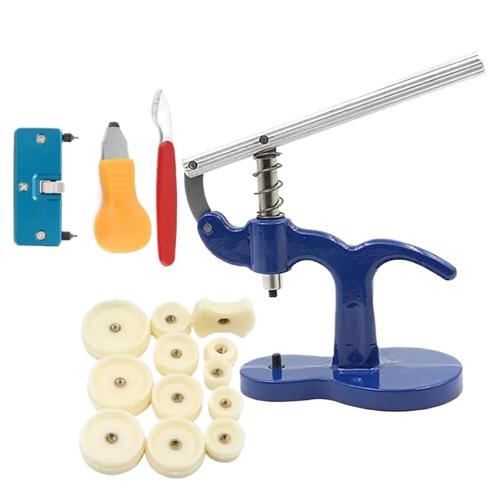 Uhrmacher-Gehäuseboden-Presswerkzeug-Set – rutschfeste Nylon-Einpressbacken, Gehäuseverschluss-Reparaturset (Set116pack)