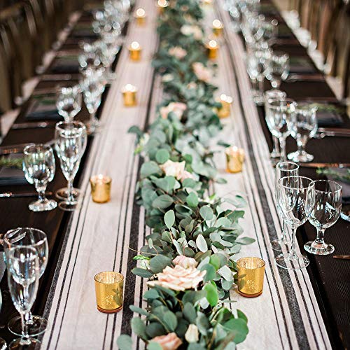 DEVI Gold Votive Candle Holders(24pcs)- Mercury Glass Tealight Candle Holder Bulk- Centerpieces for Wedding Table,Party and Home Decor - Thumbnail 3