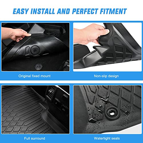 Image of Nilight TPE Floor Mats for Chevy Traverse Bucket Seats