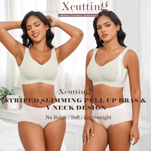 Image of Xcutting Plus Size Bras for Women No Underwire Full Coverage Everyday Bras