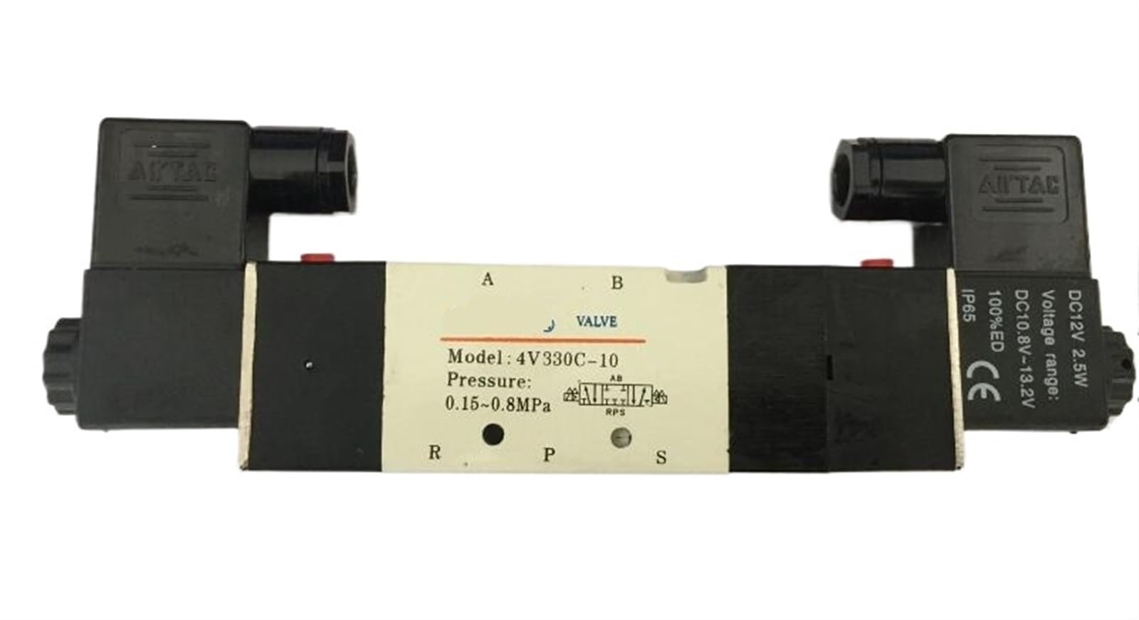 Électrovanne d'air 4V330C-10 pneumatique 3/8 pouces 3 positions