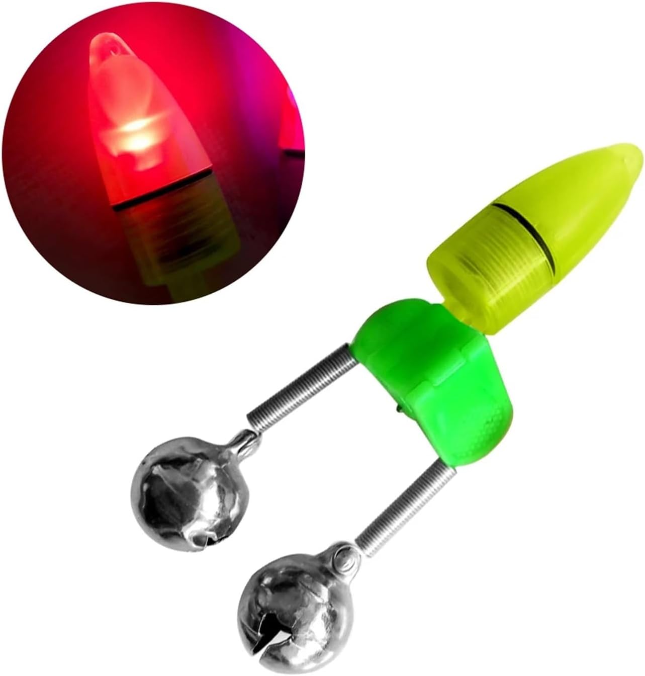 Sturdy 30 Pcs LED Night Fishing Rod Bite Alarm Lights with Dual Ringtones, Indicator