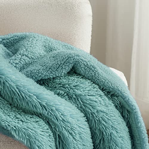 Bedsure Faux Fur Sage Green Throw Blanket – Fuzzy, Fluffy, And Shaggy Sage Blanket, Soft And Thick Sherpa, Cozy Warm Decorative Gift, Throw Blankets For Couch, Sofa, Bed, 50X60 Inches, 640 Gsm #TOP3