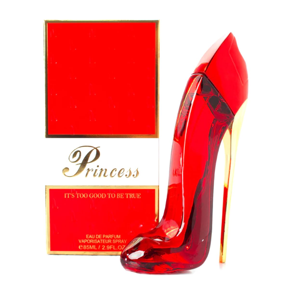EBC Perfume Red Princess High Heels for Women Perfume 85ml Eau De Parfum Vaporisateur Spray, Froral Rose Vanila, Oil From France