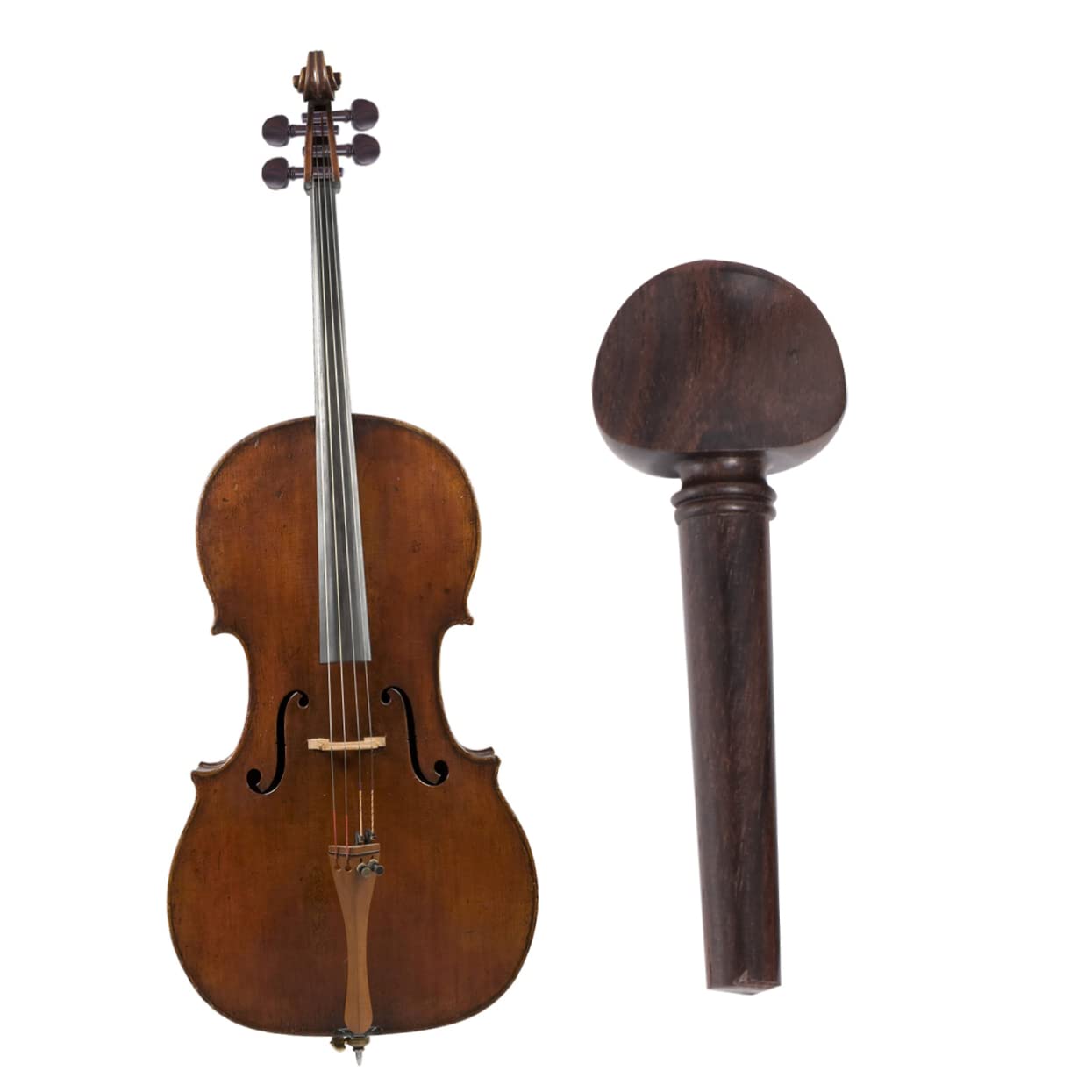 Zubehör 4 Stück Tragbar und Elegant aus Ebenholz Wirbel mit Vorgebohrten Löchern in Schwarz für Geigen für Selbstgemacht Violine