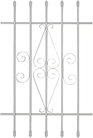 Housagies Grisham Spear Point Heavy-Duty Window Security Bars (White, 24x36) - Child Safety Guards & Burglary Prevention