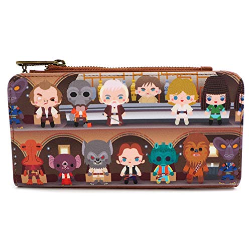 Loungefly x Star Wars Cantina Scene Bifold Wallet, Brown, One Size