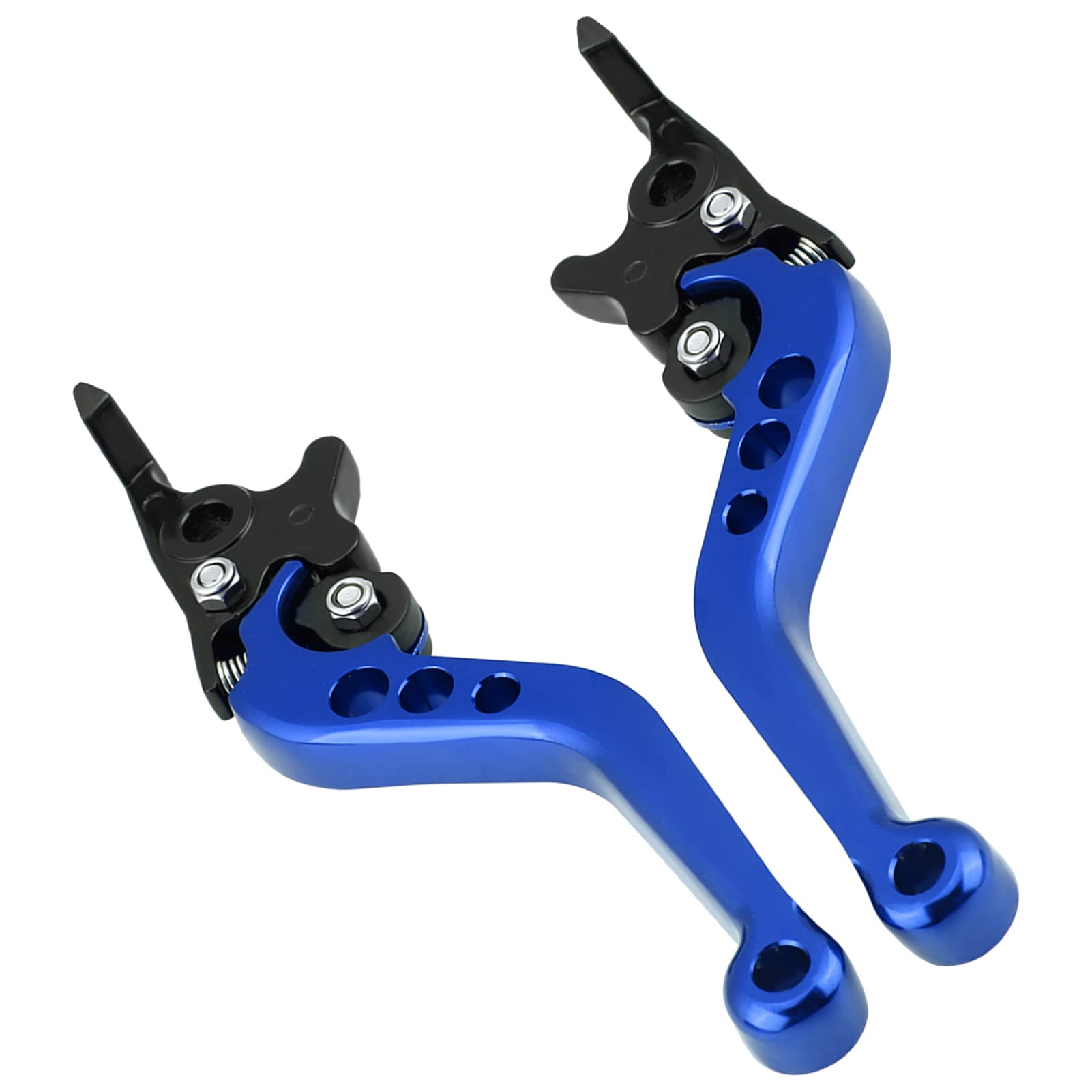 Leviers De Moto Réversibles, Levier D'embrayage de Frein 2Pcs Universal Modifié Double Levier de Frein à Disque Pour Scooter Moto Dirt Bike(Bleu) poignée keenso+levier de frein integra levier