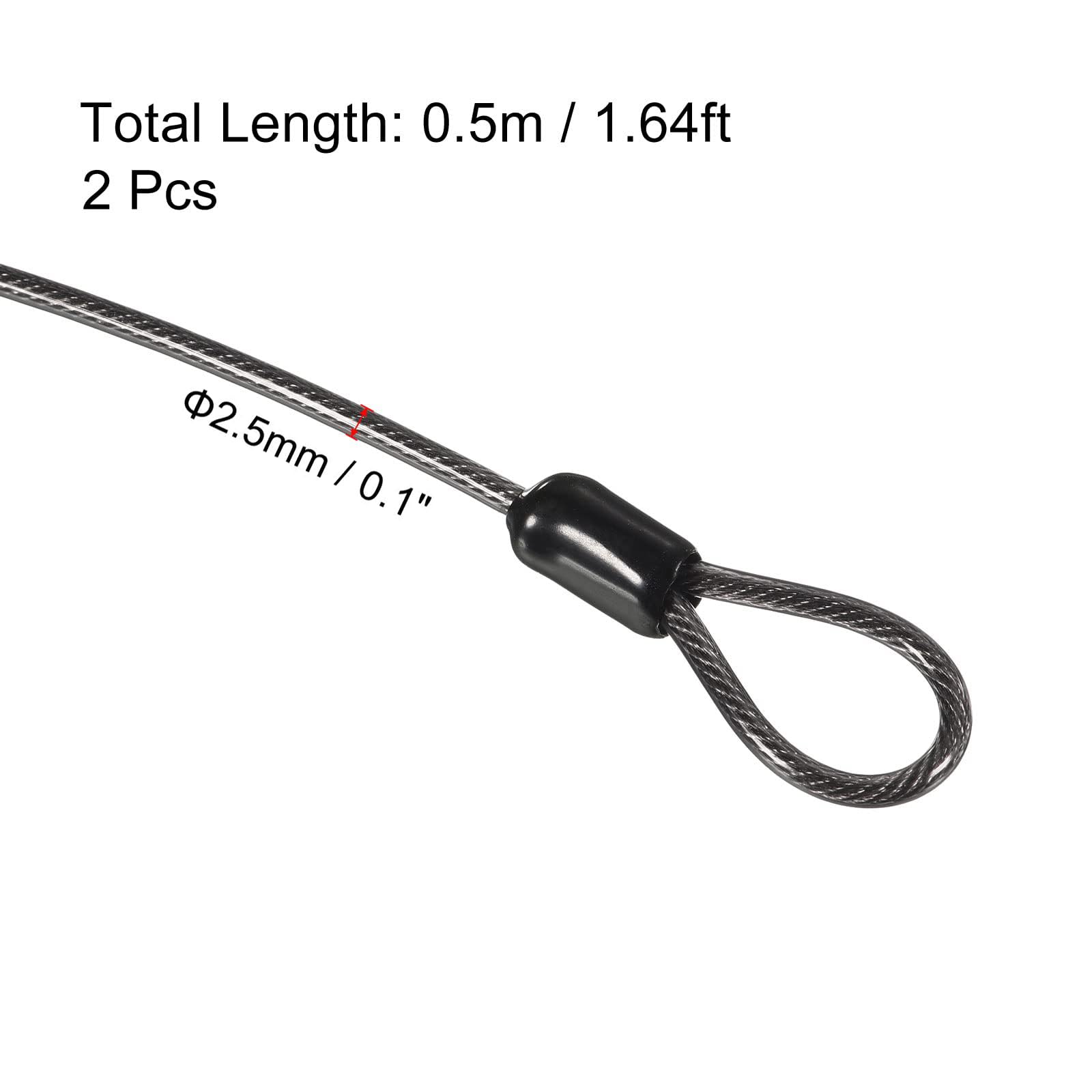 TOP-VIGOR 2Pcs Security Steel Cable - Image 2