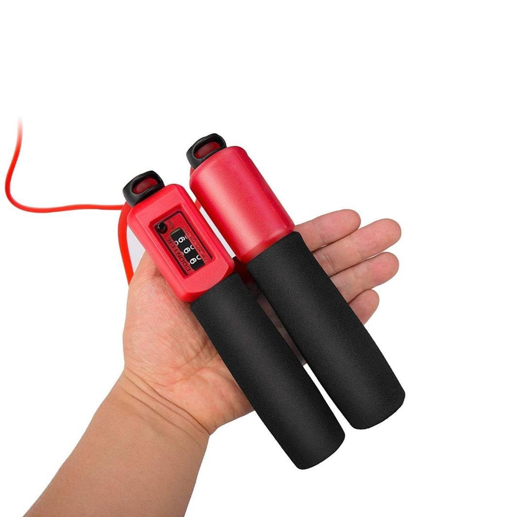 Skipping Rope for Men, Women & Children with Adjustable Height (290cm) & Counter, for Exercise Workout & Weight loss-PVC Skipping-Rope for Kids-(Multi Colour)-image-36