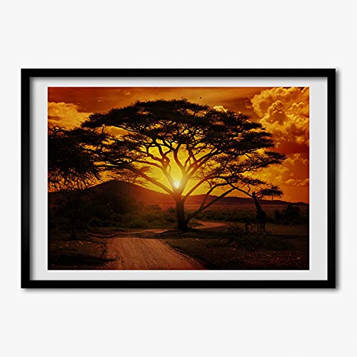 Cadre MDF 70x50 cm Tulup avec photo tableau de style moderne Afrique de l'Ouest