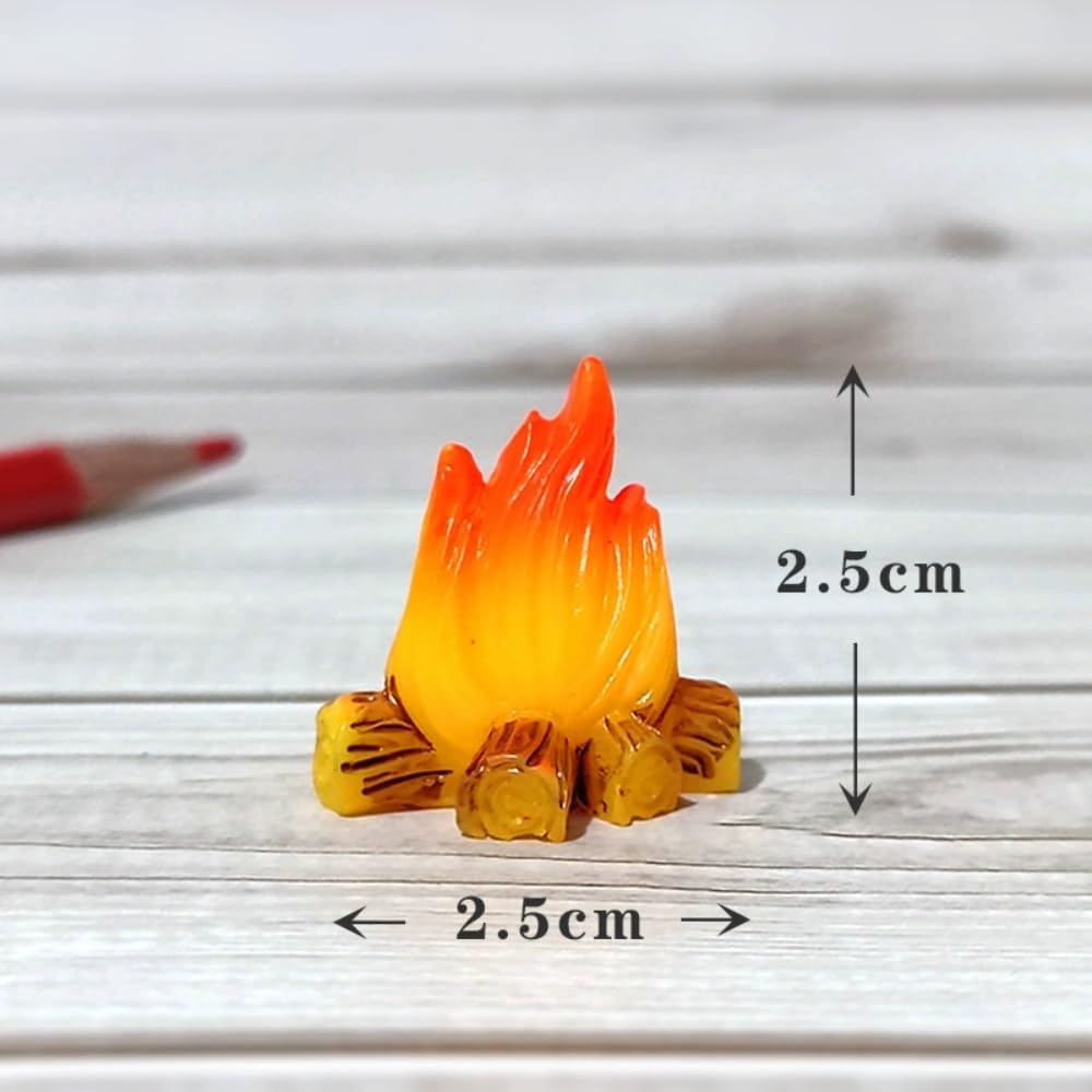 20pcs Miniature Campfire Fire Ornament Fake Realistic Mini Fire Model Handicraft for Dollhouses Bonfire DecorationDIYHouseDecoration Mini HouseAccessories forParties Gardens and CreativeDisplays (20) - Image 3