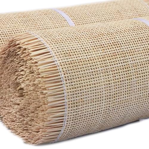 Naturel Rouleau de Cannage Rotin pour Meuble, 60cm de Largeur Naturel Sangle Canne Pré-tissée Ouverte, Naturel Rouleau de Toile Tissu en Rotin pour Chaise Armoire Bricolage Projets de Cannage(35x100cm