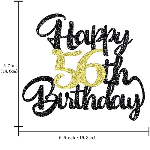 Image of 56th Happy birthday cake topper happy cake decoration 56th birthday party decoration gift plugin (56)