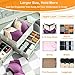 EASEVE Sock Underwear Drawer Divider - Closet Organizers and Dresser Organizer Wardrobe Clothes Box Storage Bins with Lid for Bra, Leggings, Shirt, Panty (1 Pack, Grey)