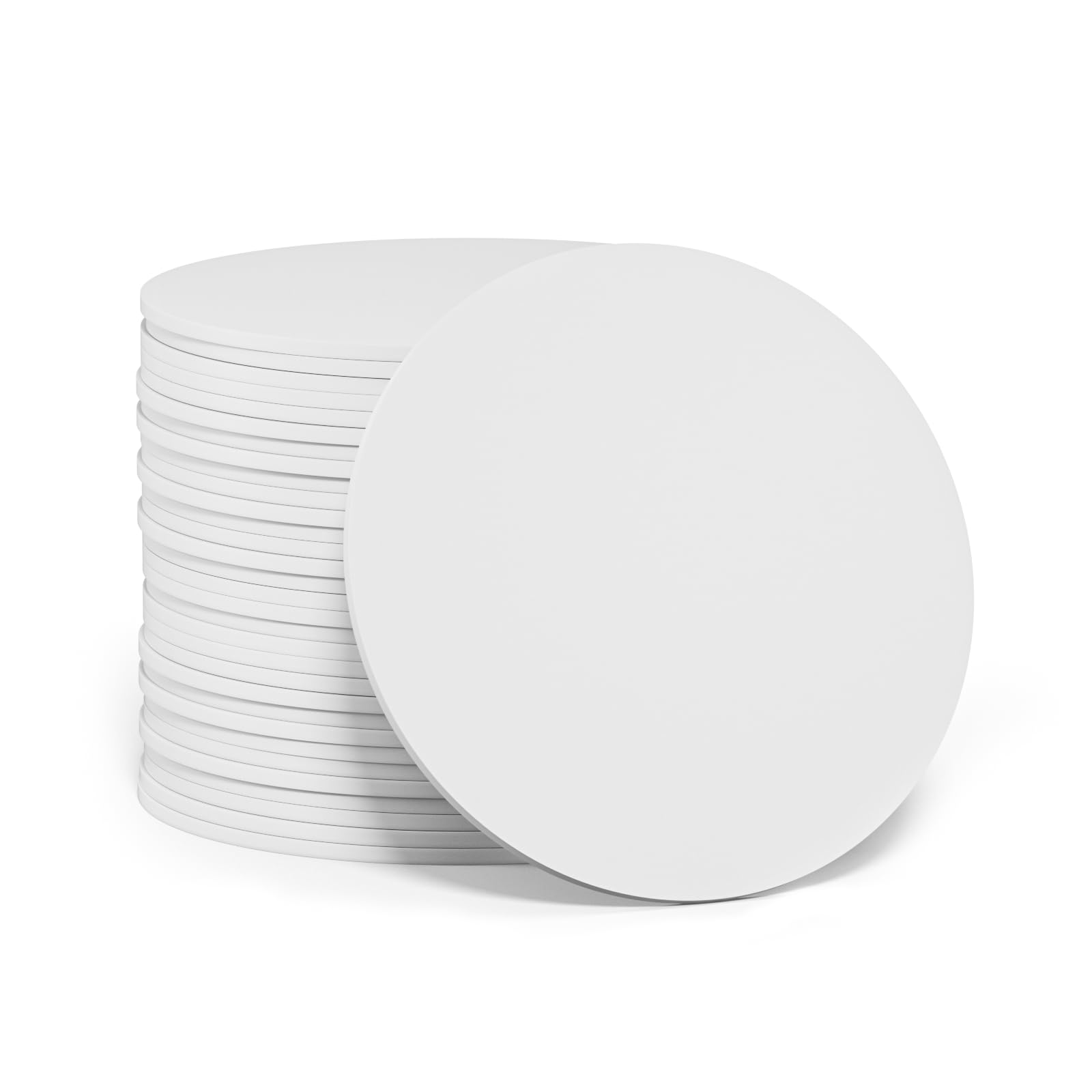 10PCS NFC Tags NTAG215 NFC Cards, Round NFC 215 Tags PVC White Coin Cards 25mm, 504 Bytes Memory Works with Android iPhone and All NFC Enabled Devices