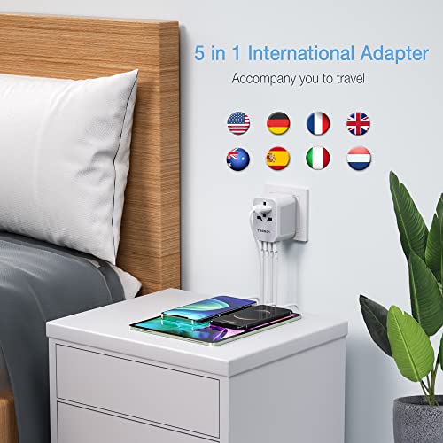 image for TESSAN Universal Power Adapter, International Plug Adapter with 4 USB 
