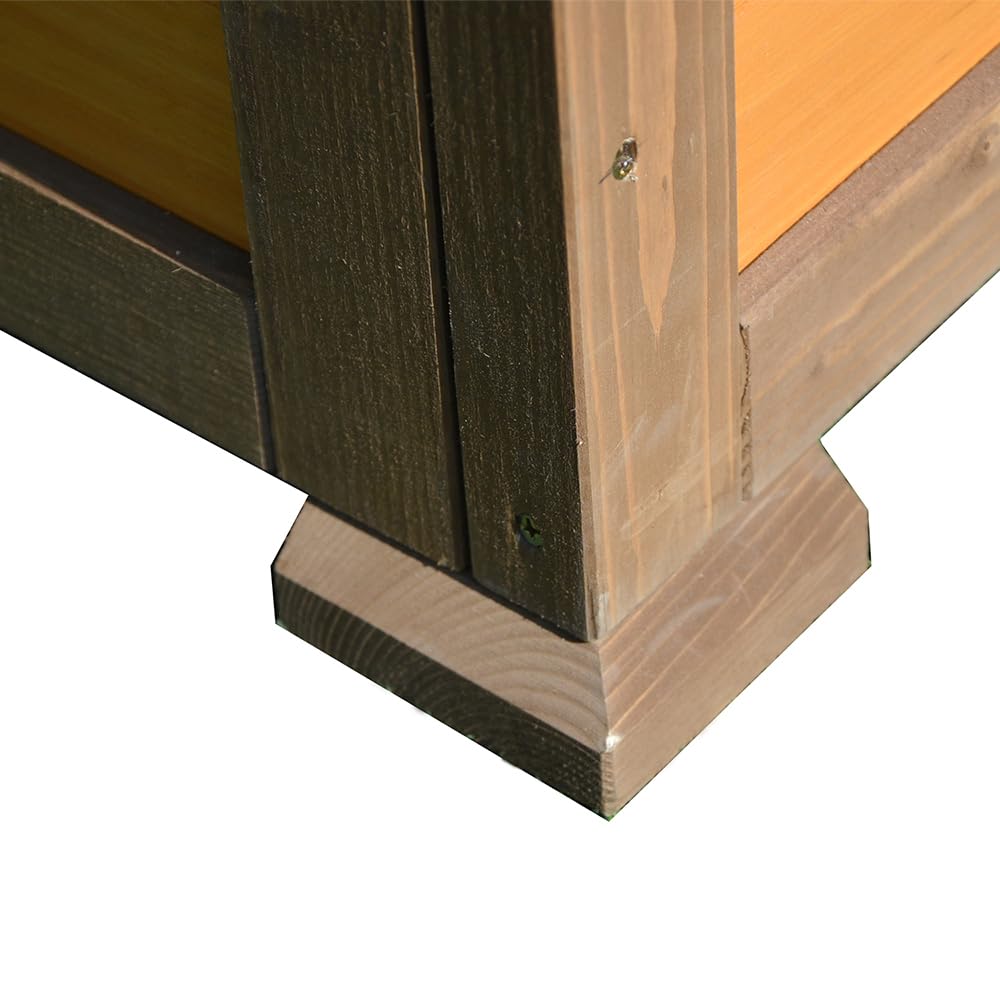 Animal Valley - Caseta para Perro Doble con Techo Shingle Negro - Madera y Shingle - 185 x 106 x 120 cm - Tamaño XXL - Beige y Marrón - para Perros Grandes