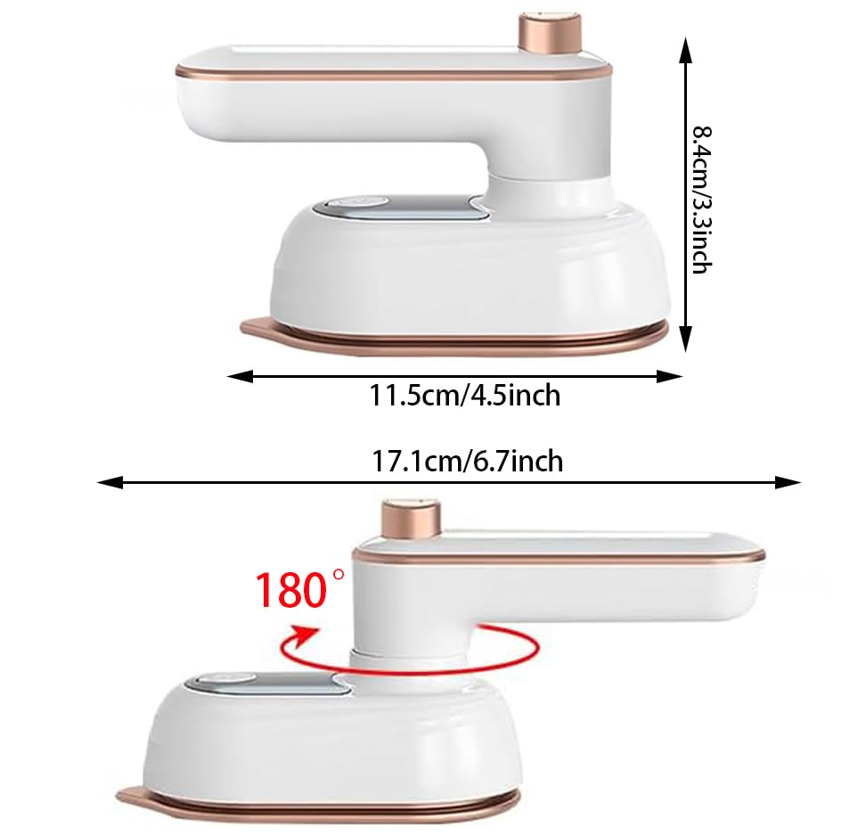 Micro Ferro da Stiro a Vapore, Ferro da Stiro Portatile ferro manuale con serbatoio dell'acqua da 50 ml Stiratrice a Vapore Pieghevole Macchina da Stiro Secco e Umido per Famiglia e Viaggi