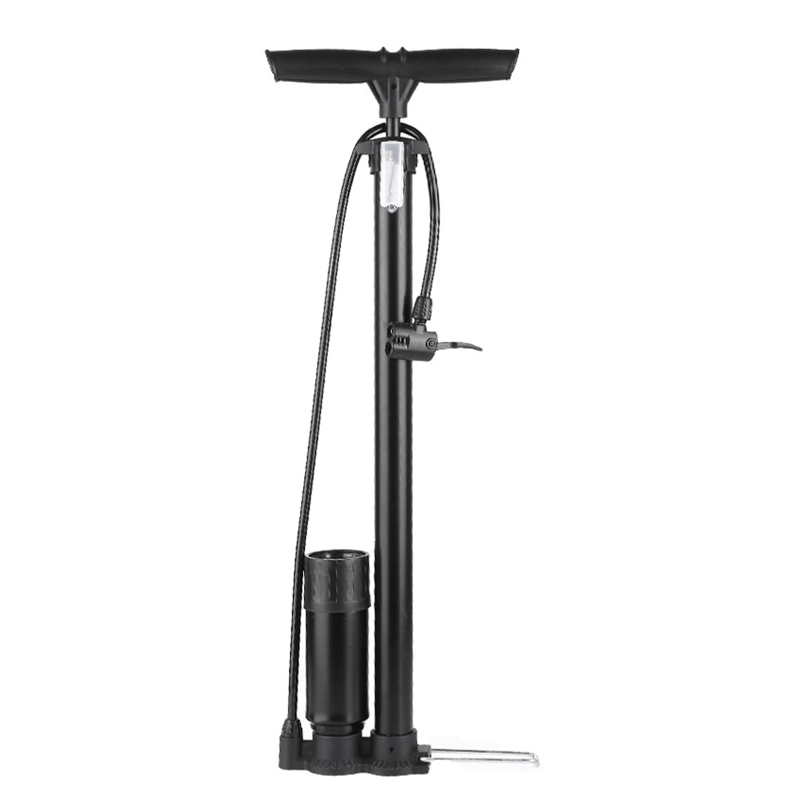 Bike Pump, Bicycle Air Pump, Bike Pump with Gauge, High Pressure Bicycle Floor Pump Stainless Steel Bike Tire Pump, Portable Basketball Pump for Motorcycles