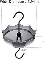 Vista 3 de Foso de hormigas para comedero de colibríes, 5 onzas, paquete de 4, protector de hormigas negro con gran capacidad