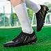 Imagen de VLOOKST Zapatos de Fútbol para Hombre Botas de Futbol Tacos Calzado de Fútbol Zapatillas de Futbol Zapatillas Deporte Zapatos de Entrenamiento Negro Dorado Talla 40