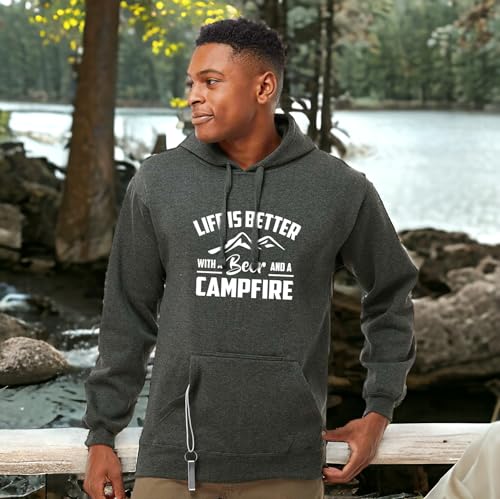 Alterd Industries River Life Hoodie - River, River float, Boating, Outdoors, Wake boarding, Camp fire, Lake House, Lake, Camping Hair, Beer hoodie, Can Cooler, Camping Gear3