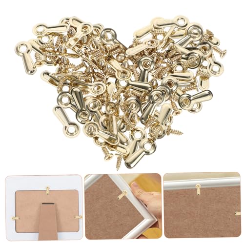 Image of 1set Picture Frame Backing Clips Iron Picture Hanging Hardware Screws for Photos Turn Button Fasteners for Wall Art and Decor