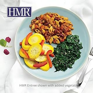 HMR Pasta Fagioli Entrée | Pre-packaged Lunch or Dinner to Support Weight Loss | Ready to Eat | Vegetarian | 14g of Protein | Low Calorie Food | 8oz Serving per Meal | Pack of 6