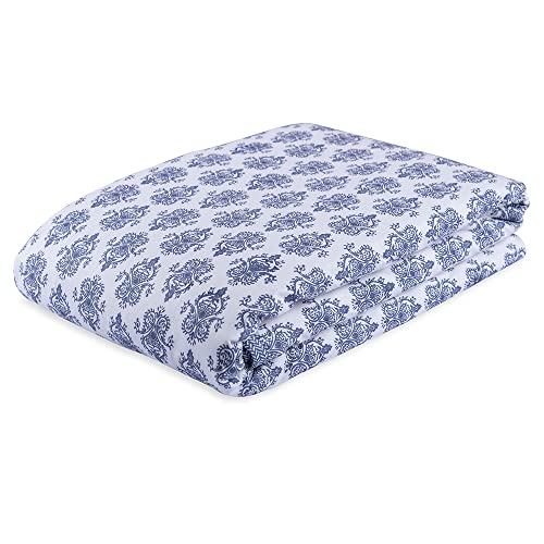 Wakefit Dohar Double Bed | 100% Cotton Blanket for Double Size Bed, Quilt | 110 GSM | Reverisible AC Blanket | 90x82 Inches - Susane Blue