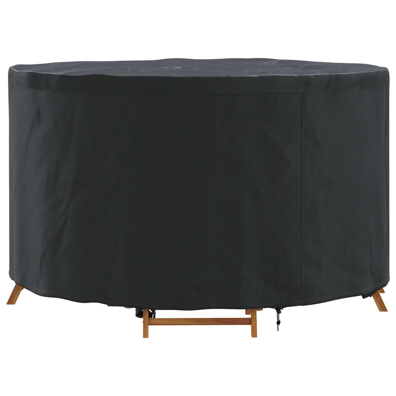 vidaXL Outdoor Furniture Cover Black 102 x 102 x 71 cm 210D fabric, Garden and Terrace, Round Furniture Cover, Durable Outdoor Protection, UV-Resistant, Waterproof Accessory for Patio Shield