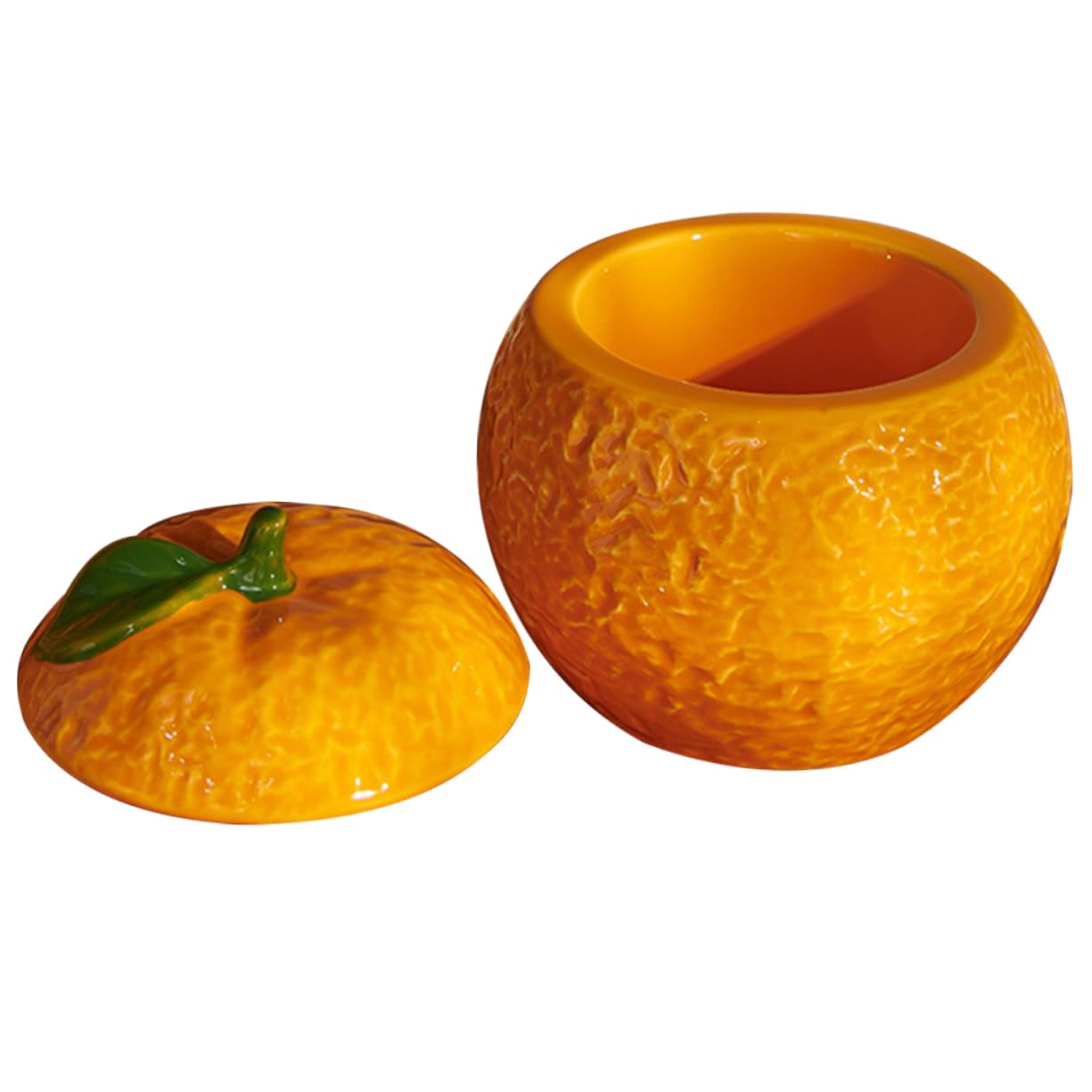 Cabilock Tarro De Almacenamiento De Cerámica Tarro De Comida Tarros De Almacenamiento Con Tapas Tarro De Almacenamiento De Alimentos De Cerámica Espaguetis Naranja Decoración Azucarero Con
