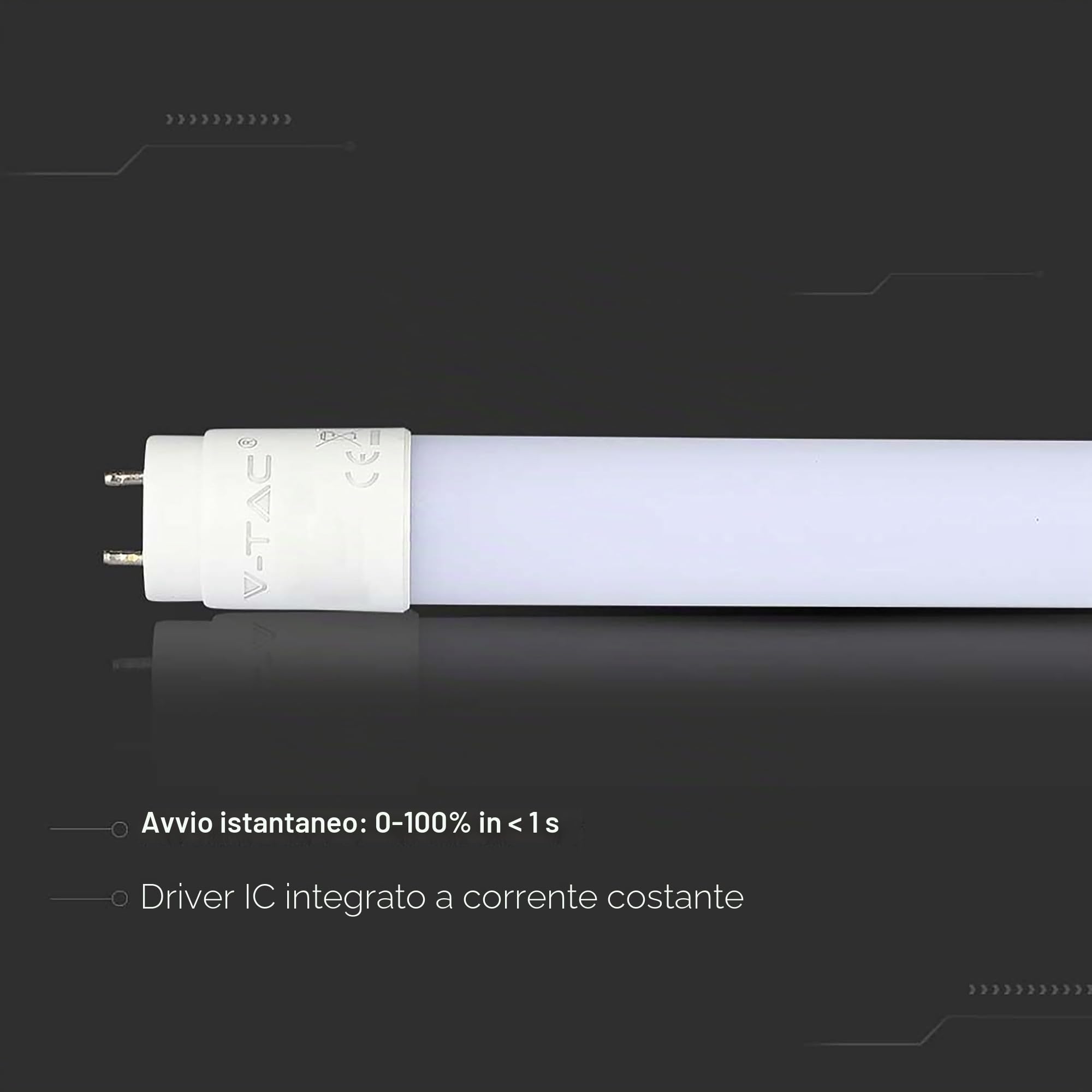 V-TAC 25 Tubi LED 120 CM con attacco G13-18W - 1850 Lumen - [ 25 PEZZI ] - Chip Samsung - Tubi LED per Soffitto, Parete, Garage, Negozio - Tubo forma T8 - Sostituzione Neon - Luce Fredda 6500K