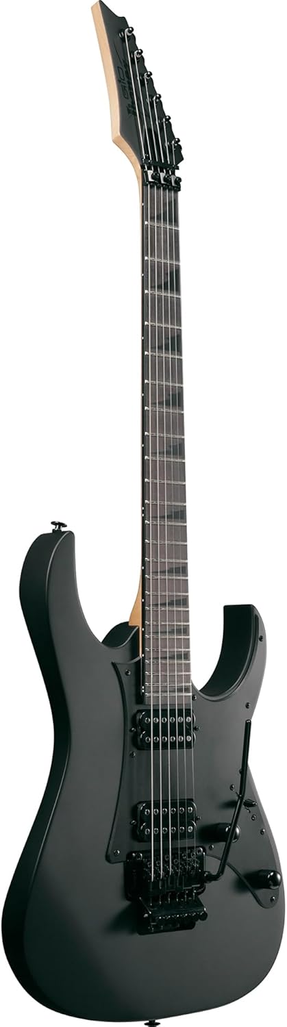 Ibanez GRGR330EX RG Gio Electric Guitar - Black Flat Bundle with Amplifier, Tuner, Cable, Picks, Austin Bazaar Instructional DVD, and Polishing Cloth