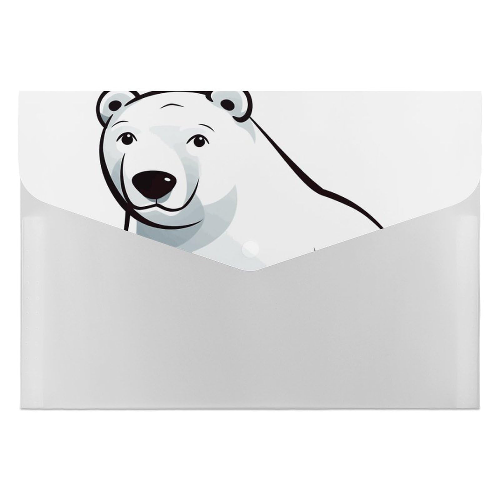 Porte-documents durable 6 compartiments classeur bureau Polar Bear CV - 8