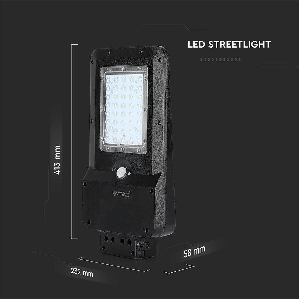 V-TAC VT-ST15 Nw Solar-Außenwandleuchte 15W Neutral- Bianco Nero
