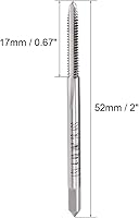 Vista 2 de uxcell Macho de la máquina, #4-40UNC 2B clase de acero de alta velocidad roscado roscado fresado roscas roscado herramienta de roscado 2pcs