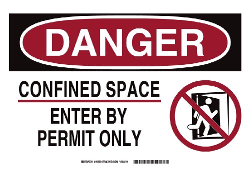 Panneau danger en aluminium Brady Legend 19200 espace confiné robuste