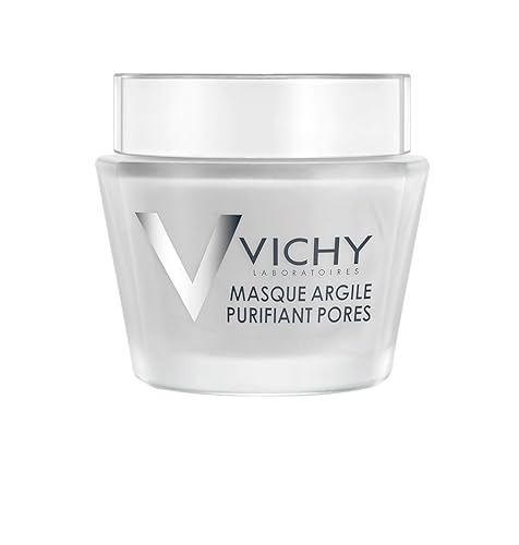 Miniatura 7 de Vichy Mascarilla facial de arcilla purificadora de poros con aloe vera minimizador de poros para cara limpiador de poros profundos multimáscara sin