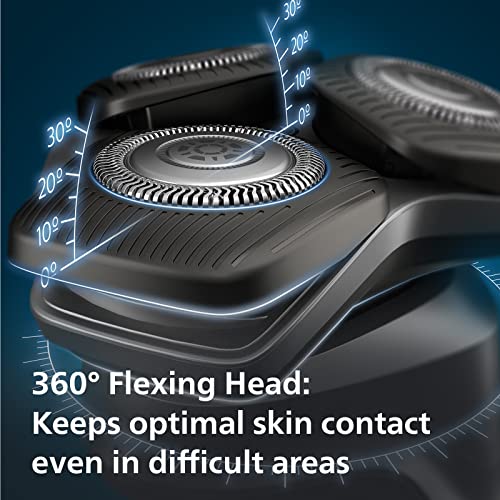 Image of Philips Shaver Series 5000 - Men's Electric Wet and Dry Shaver with Fold-Out Trimmer, Cleaning Station, Cleaning Cartridge & Travel Case (Model S5898 /50)