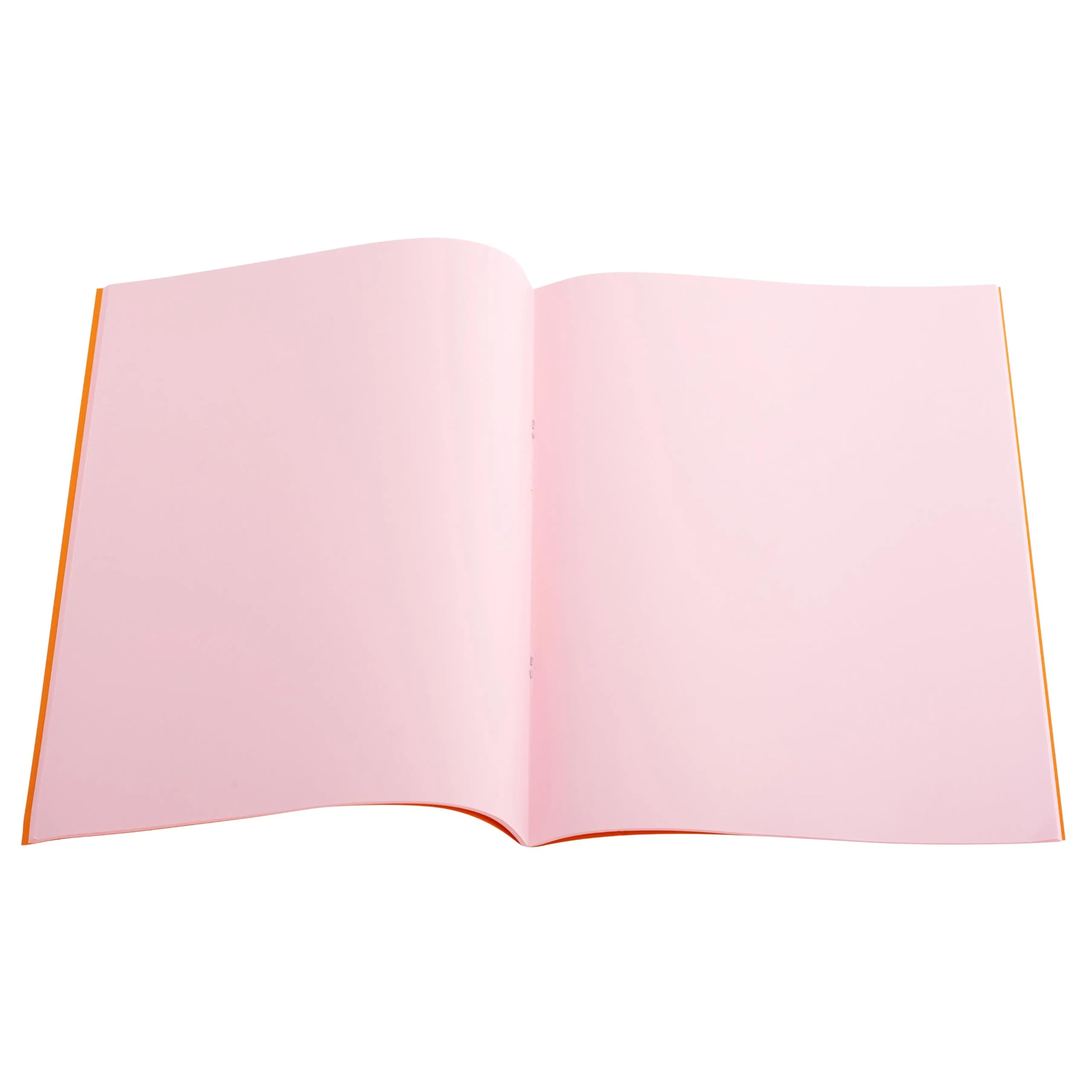A4 - Plain Tinted Paper - Exercise Books (Orange Cover) Single Book / Pink โ image 1