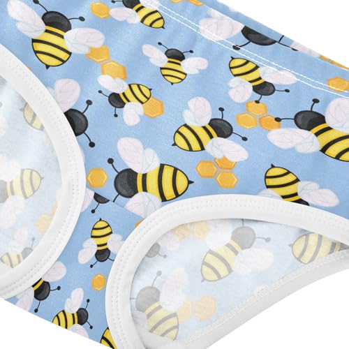 Little Girls' Soft Cotton Underwear Kids Breathable Comfort Bees Insect Panties Briefs Toddler4