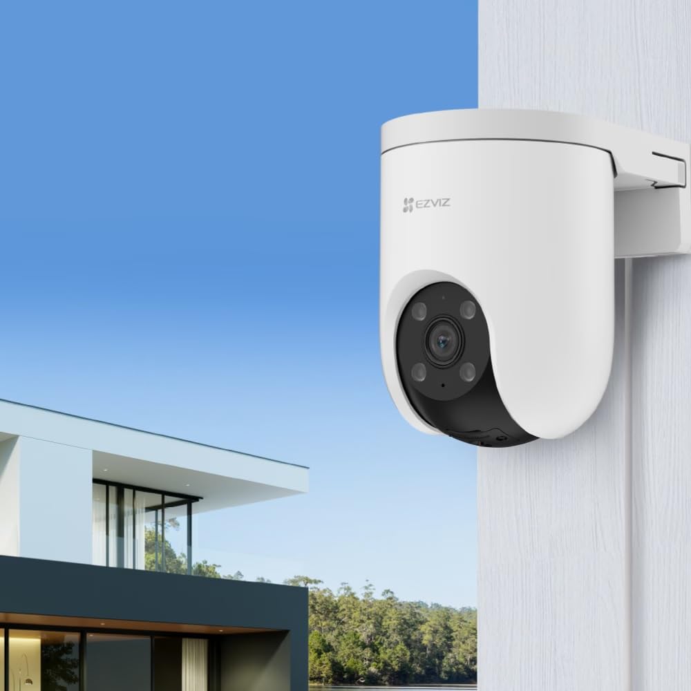 EZVIZ H8c Poe 2K Cámara de Seguridad WiFi para Exteriores Panorámica 350º Visión Nocturna