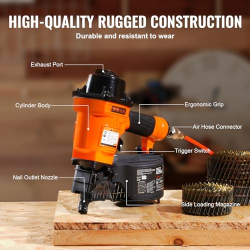 VEVOR MCN55 Coil Siding Nailer